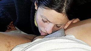 my shy girlfriend tries cunnilingus for the first time, and her reaction is real.