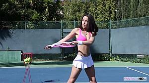 my tennis coach was shocked when i revealed my smooth pussy
