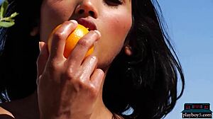 curvy indian milf model angel constance strips fully naked outdoor for playboy