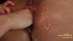 German lesbians perform intense anal fisting with toys and fists