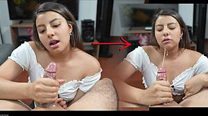 Feeling So Relieved As My Cute Stepsister Gives Me A Loving Handjob To Fix My Erection Issue