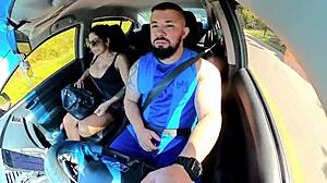 Oh God, That Naughty Passenger In Uber Drove Me Crazy With Her Big Ass And Spreading! Young Milf Fingering Her Clit While Muff Diving.