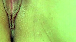 Horny young cutie with tight shaved pussy masturbates to intense orgasm using petite fingers.