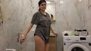 Teen gets fucked in the mouth in an amateur video sorry i couldnt make it any more sit still