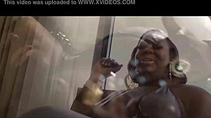 Ebony BBW Gucci Panda gets anal fucked