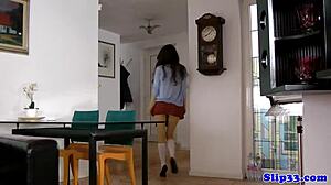 polish teen sucks old man before riding hard