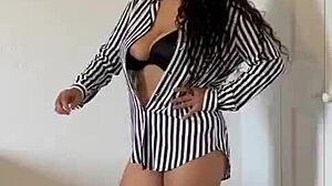 spanish teen showing off her natural curves and assets