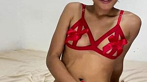 Fucking a dildo with my tight pussy!