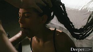 Andreina De Luxe Explores Deepthroat And Rimjob In Bound Position.