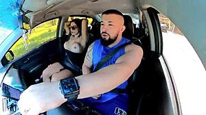 Oh God, That Naughty Passenger In Uber Drove Me Crazy With Her Big Ass And Spreading! Young Milf Fingering Her Clit While Muff Diving.