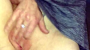 Is your redhead wife rubbing shaved pussy on stairs for cum?