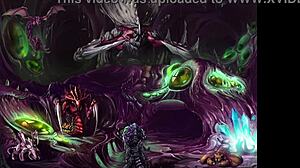 bound futanari slave gets monster cock in wet hentai game