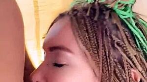 petite babe was put on a leash and taken for a walk