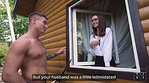 Rich Bitch Fucks Gardener While Husband Sleeps in Garden