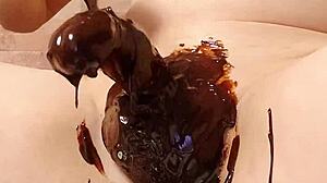 Japanese Gay Couple Cooks Chocolate Banana with Tender and Playful Vibes