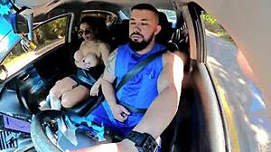 Oh God, That Naughty Passenger In Uber Drove Me Crazy With Her Big Ass And Spreading! Young Milf Fingering Her Clit While Muff Diving.