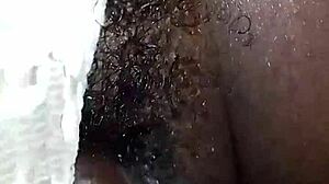 Ebony girl drilled in bedroom