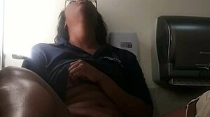 Ebony Babe Fingers Her Pussy to Intense Orgasm on Bathroom Counter!