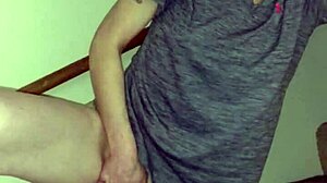 Is your redhead wife rubbing shaved pussy on stairs for cum?