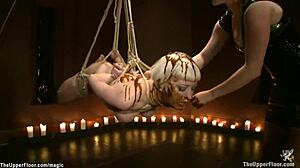 Why is this bound slave spread with chocolate?