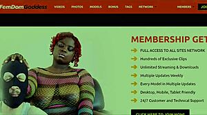 Gogo Fukme and Brandi Sweets in Femdom Bondage Ass Worshiping Scene