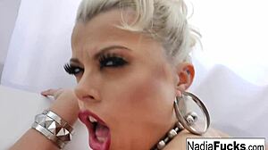 Nadia White's Intense Gaze During Hardcore Pounding