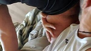 Latinos gays engaging in oral sex and bareback, ending with a thick cumshot in the mouth.