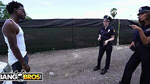 Bangbros - Lucky Suspect Dominated by Sexy Interracial Cop Babes