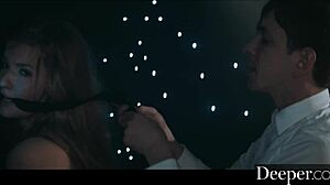 Mia Melano Dominates with Spanking and Bondage on Stage