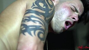 Athletic Gay Bottom Rimmed Before Anal Breeding