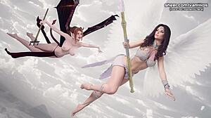 Sexy teen deepthroats stranger and swallows cum at party!