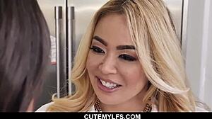 Asian MILF meets hot brunette teen - Mia Lelani