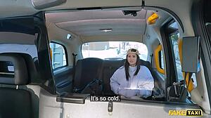 Student creates her own film in a fake taxi with a driver.