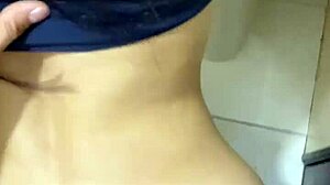 Intense doggystyle fucking with Latina in club bathroom after party meet