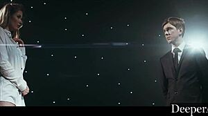 Mia Melano Dominates with Spanking and Bondage on Stage