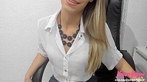 patroa guides employee jerking off and scolds him