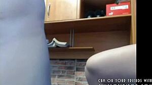 hey, check out this submissive amateur blonde deepthroating a big fat cock on webcam