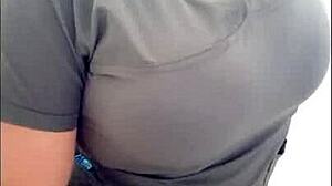 latina woman performs dance for boss at home