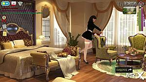 Fashionbusiness pole dancing first time in 3d cartoon game anime hentai