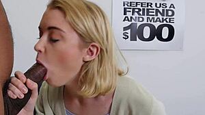 Blonde Teen Sucks Black Cock In Audition
