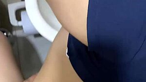 Intense doggystyle fucking with Latina in club bathroom after party meet