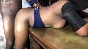 I fuck my boss's big ass bent over for creampie in office