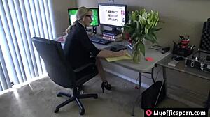 sexy blonde secretary ginger banks fucked by boss