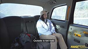 Student creates her own film in a fake taxi with a driver.