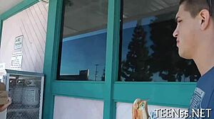 Tiny Teen 18+ Teases Huge Ramrods in Naked Porn