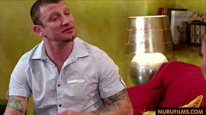 Hey, that guidance counselor is fucking the student hard in nuru massage