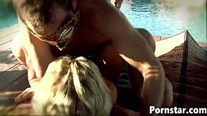 Hey, see big-titted Kendall Brooks get slammed outdoors