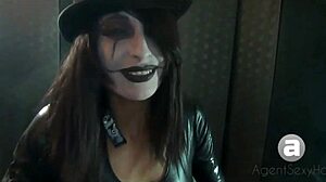 Goth Girl Smoking in Fetish Styles