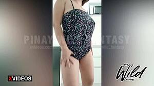 Horny chubby teen Pinay shows tits in TikTok scandal