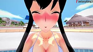 Wow! Yor Forger in bikini has pool sex for Spy x Family fantasy!